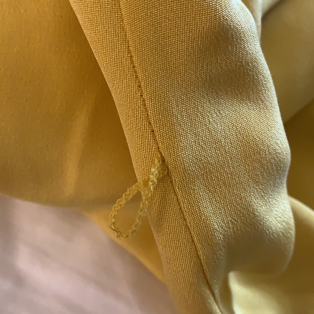 CLASSIQUES ENTIER size 0 yellow 100% silk dress in very good condition - Picture 9 of 9
